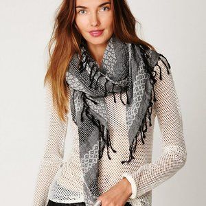 Free People Raggy Desert Scarf/Beach CoverUp in Grey